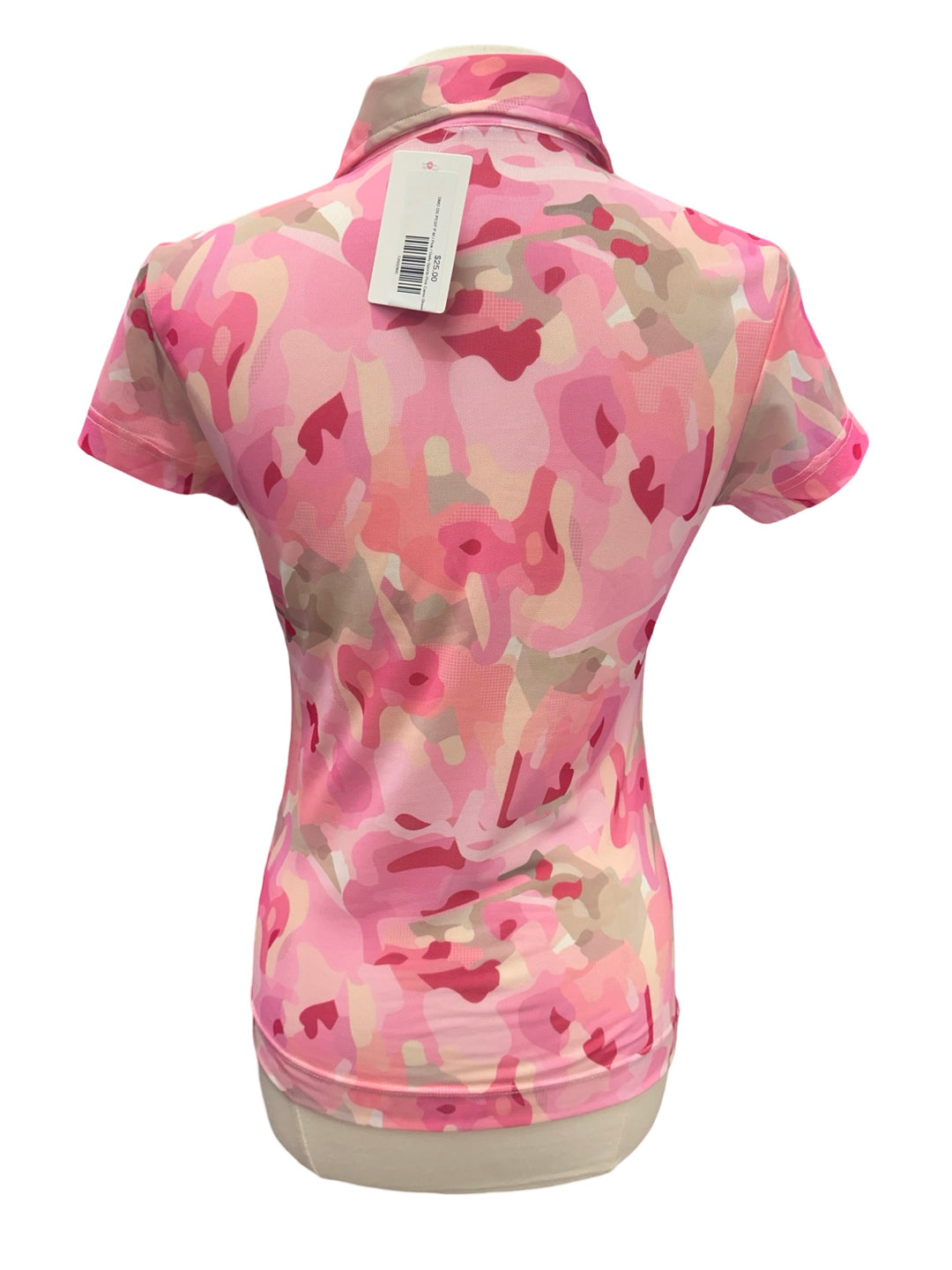 Daily Sports Pink Camo Sheer Polo- Medium