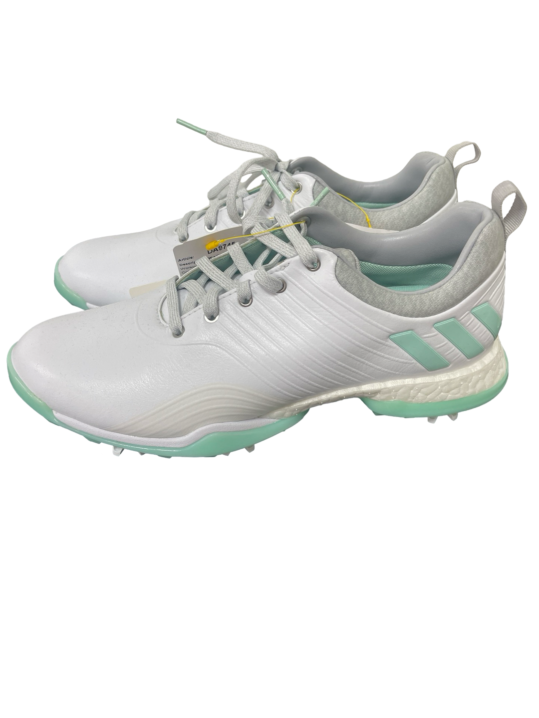 Adidas Golf Shoe White with Mint Green- 7