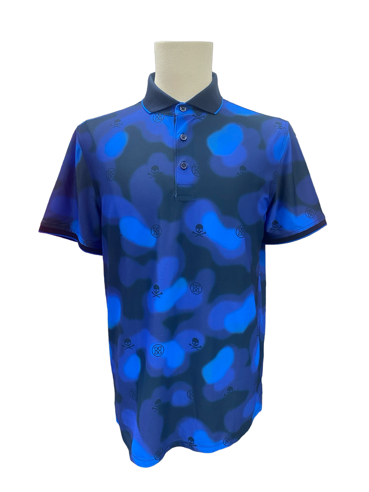 G/FORE MEN'S BLUR ICON CAMO TECH PIQUÉ POLO- MEDIUM