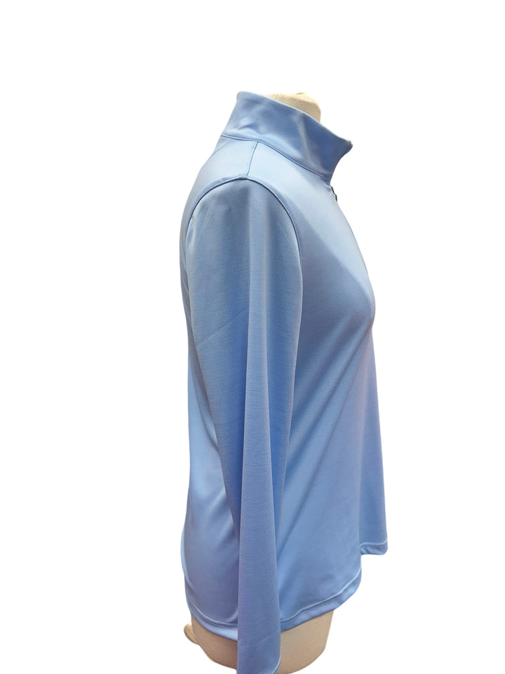 Greg Norman Clubhouse Half-Zip Mock - Blue Haze Heather - Medium