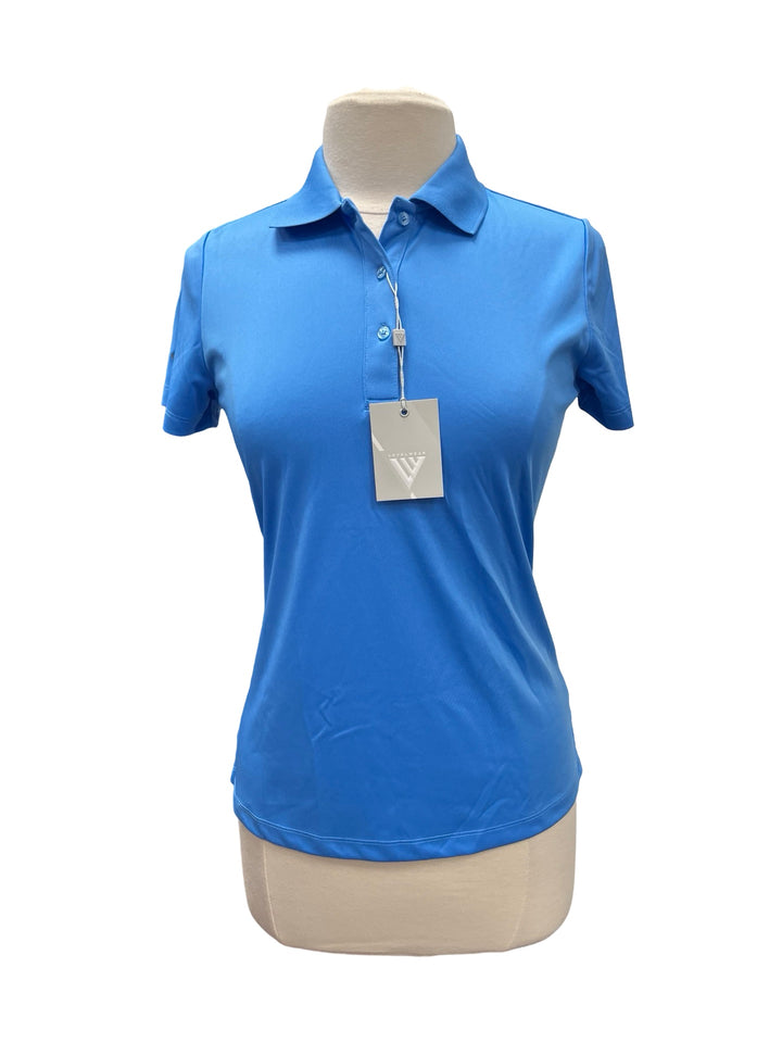 Levelwear Lotus Polo Top - Blue - Small (FINAL SALE ITEM)