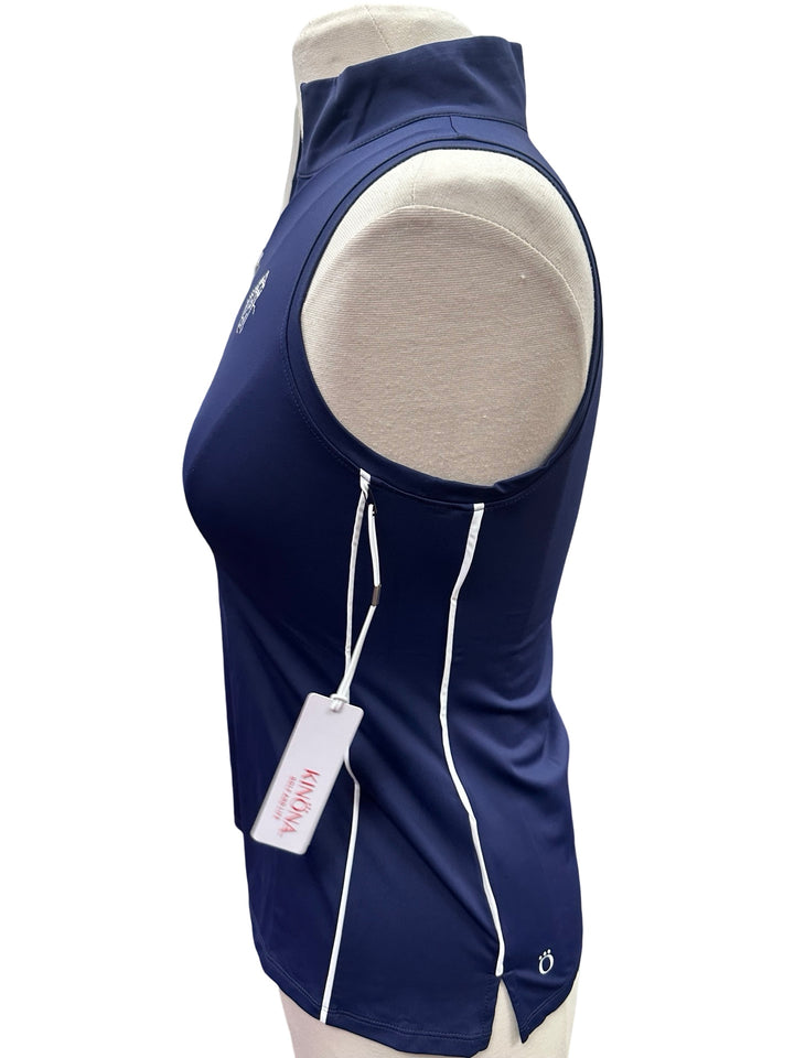 Kinona Keep It Covered Sleeveless Golf Top - Navy - X-Small (FINAL SALE ITEM)