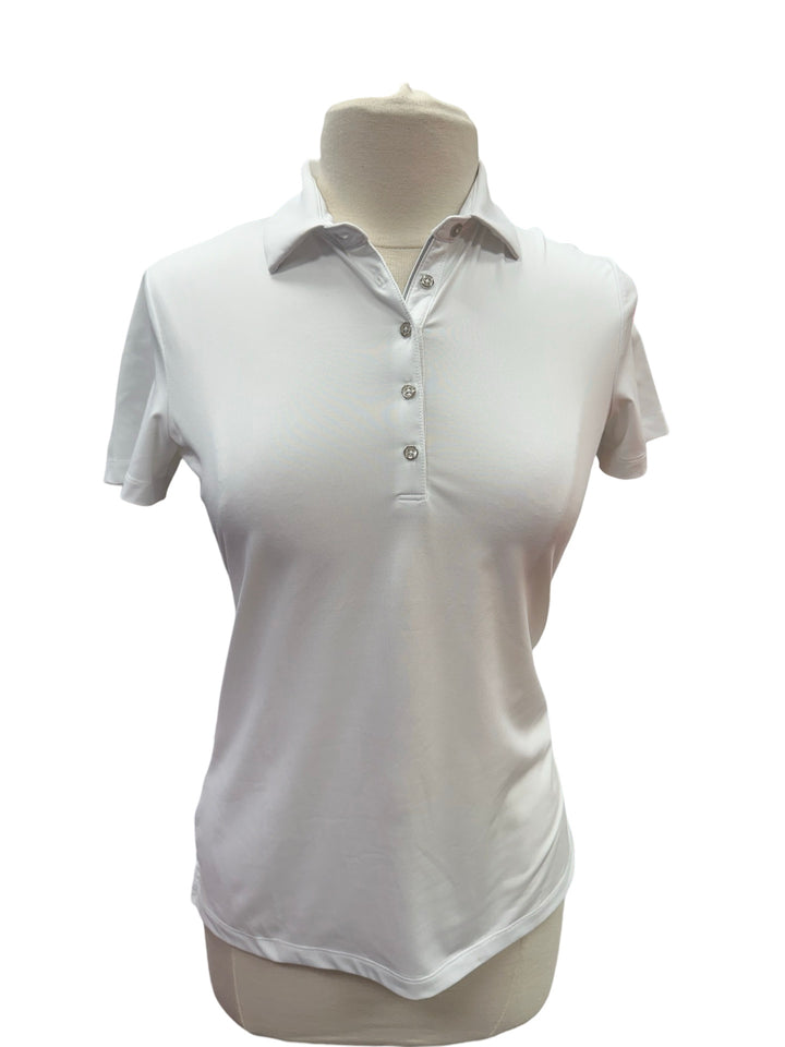 Dunning Stretch Polo - White - Small