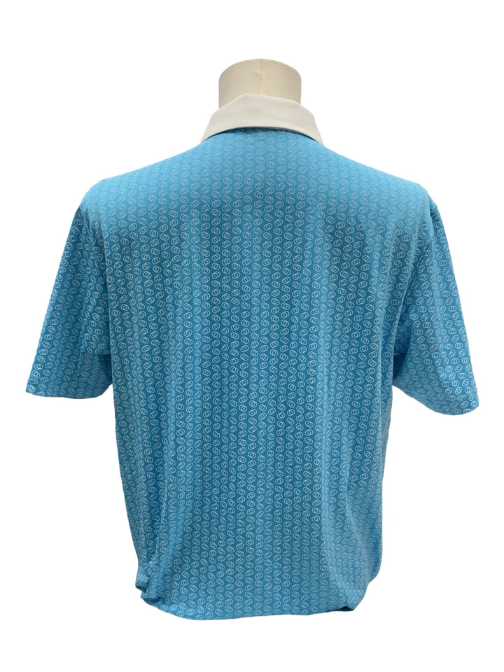 Mens Levelwear Range Polo Top - Blue - Medium (FINAL SALE ITEM)