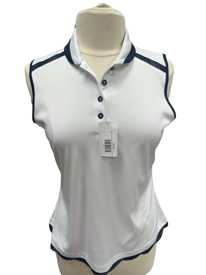 Greg Norman Sleeveless Polo - White - Medium