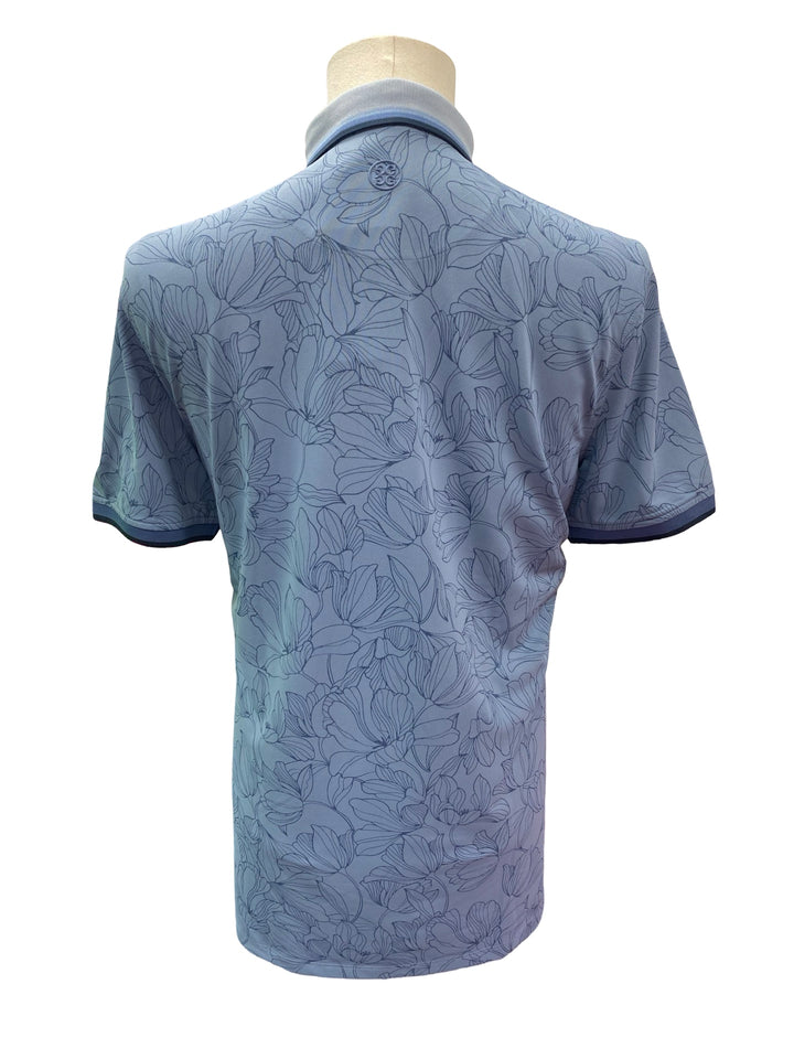 G/Fore Men's Tech Pique Polo - Drizzle/Print - Large