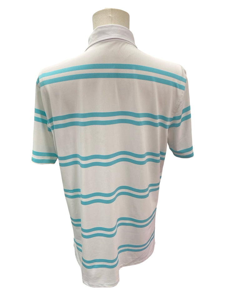 G/Fore Tech Pique Abstract Stripe Polo - White - X-Large