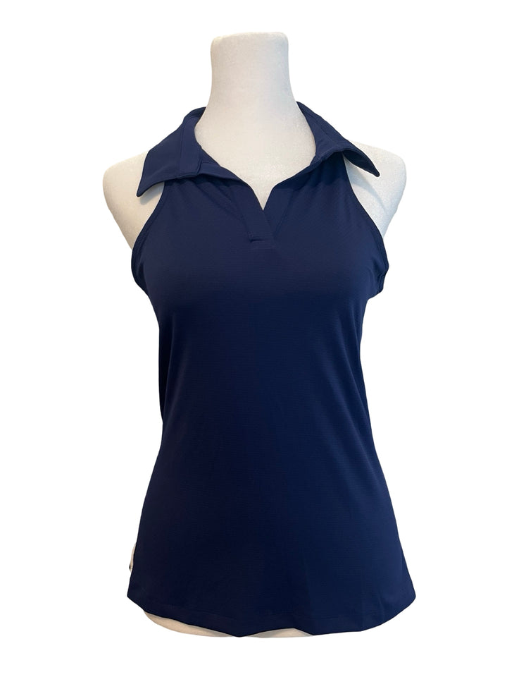 X by Gottex Racer Back Polo Tank - Small - Navy - NWT