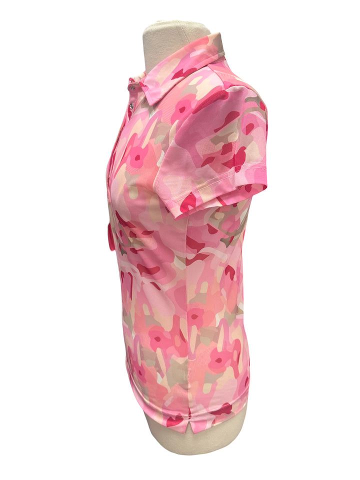 Daily Sports Pink Camo Sheer Polo- Medium