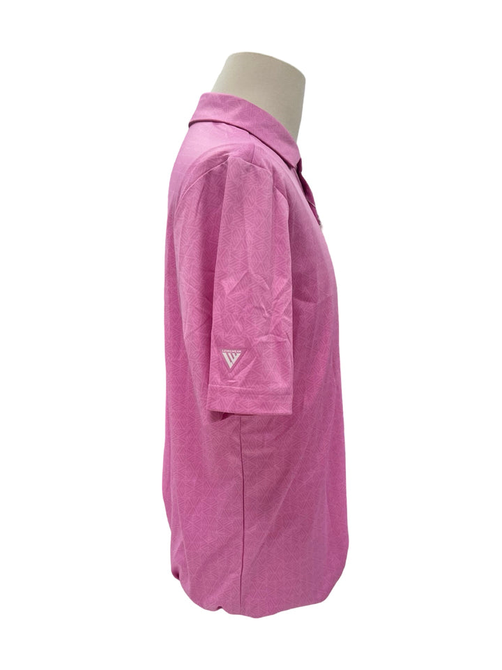 Mens Levelwear Reveal Polo Top - Pink - Medium (FINAL SALE ITEM)