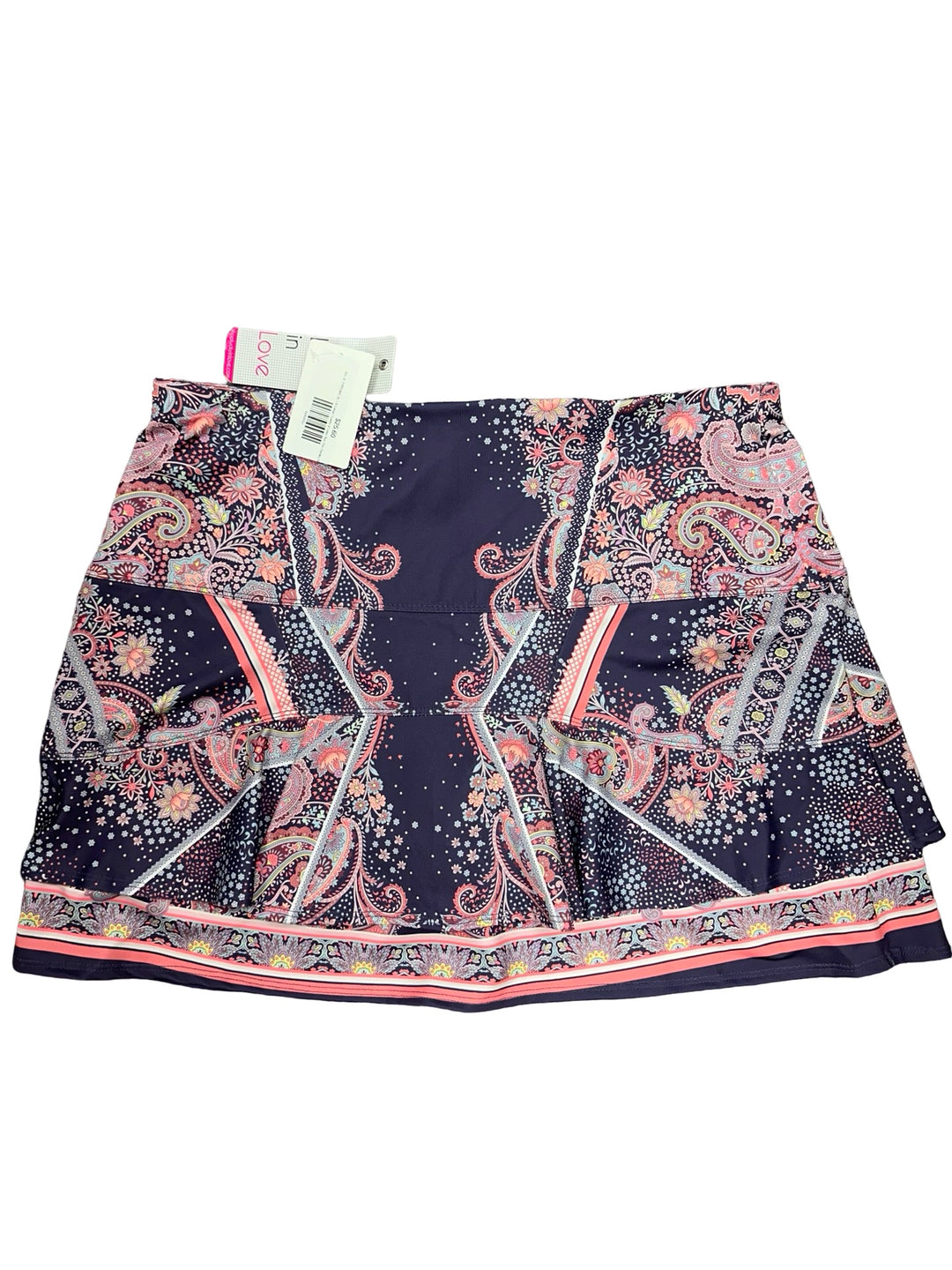 Lucky in Love Two Tier Paisley Skort- X-Large - NWT