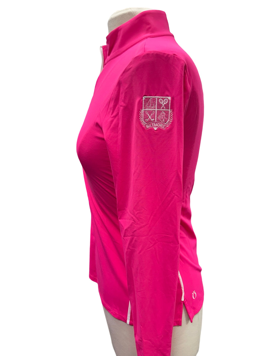 Kinona Keep It Covered Long Sleeve Golf Top - Preppy Pink- X-Small (FINAL SALE ITEM)