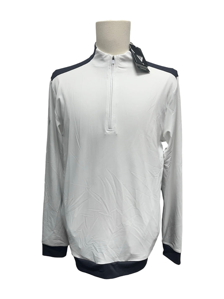 Mens Levelwear Crosswind Midlayer - White/Gray - Medium - NWT (FINAL SALE ITEM)