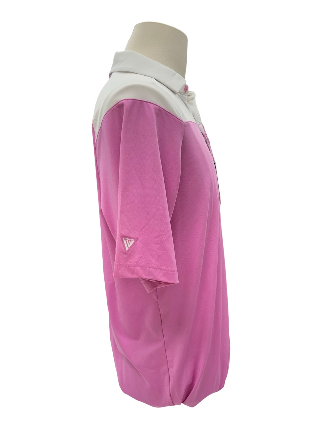 Levelwear Scholar Mens Polo Top - Pink - Medium (FINAL SALE ITEM)