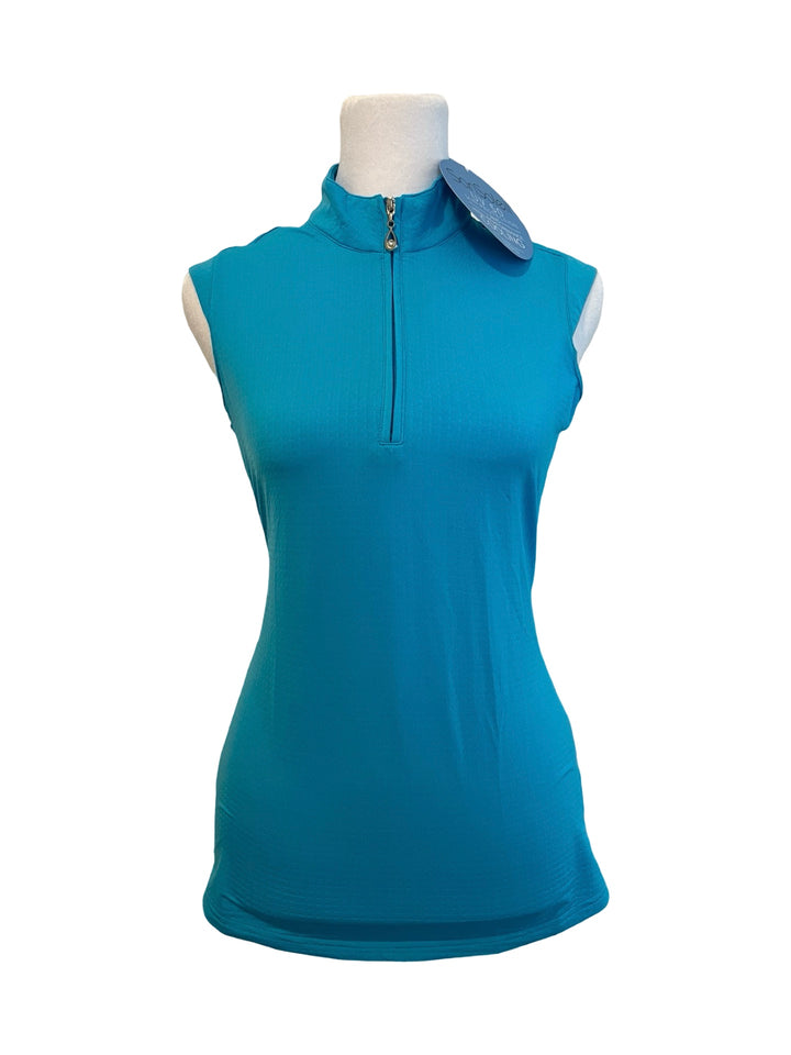 SanSoleil Quarter Zip Tank - Small - Blue - NWT