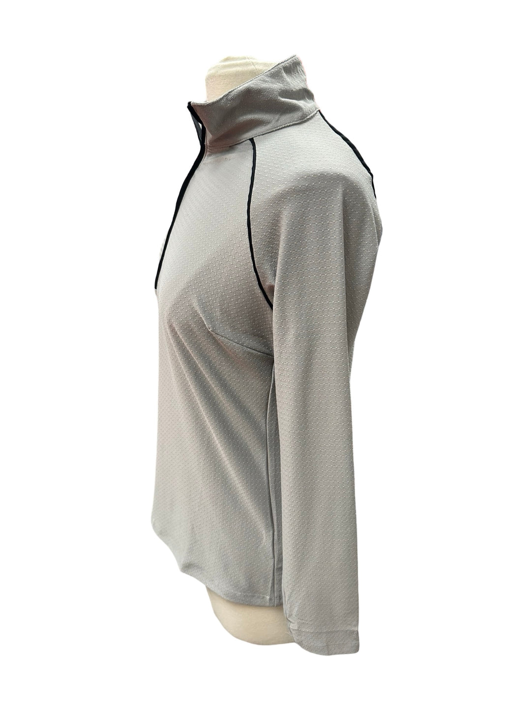 Grace Long Sleeve Zip Top - Cool Mist