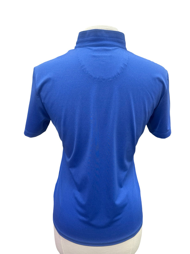 Greg Norman Essential Mock Neck Polo - Regal Blue Heather - Medium