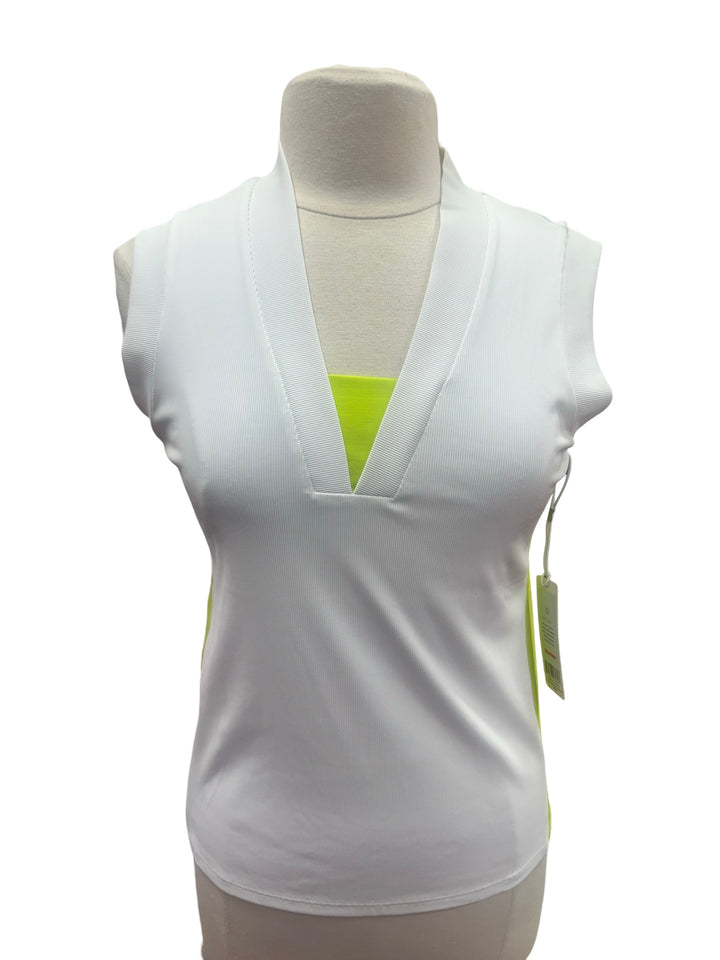 Kinona Take a Ribbing Sleeveless Top - White - Small