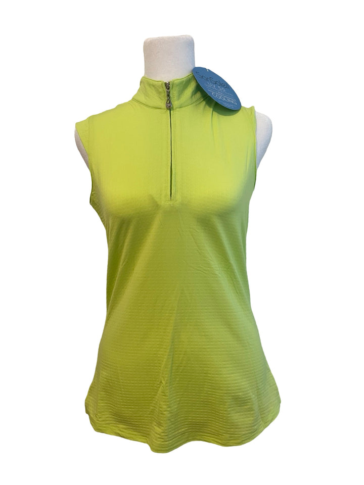 SanSoleil Quarter Zip Tank - Small - Green - NWT