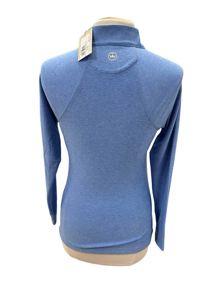 Peter Millar Periwinkle Raglan Sleeve Perth Quarter Zip Pullover- X-Small