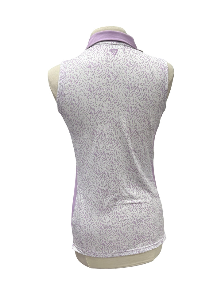 Levelwear Ripple Sleeveless Polo Tank - Purple - Small - NWT (FINAL SALE ITEM)