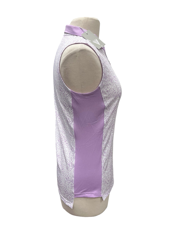 Levelwear Ripple Sleeveless Polo Tank - Purple - Small - NWT (FINAL SALE ITEM)