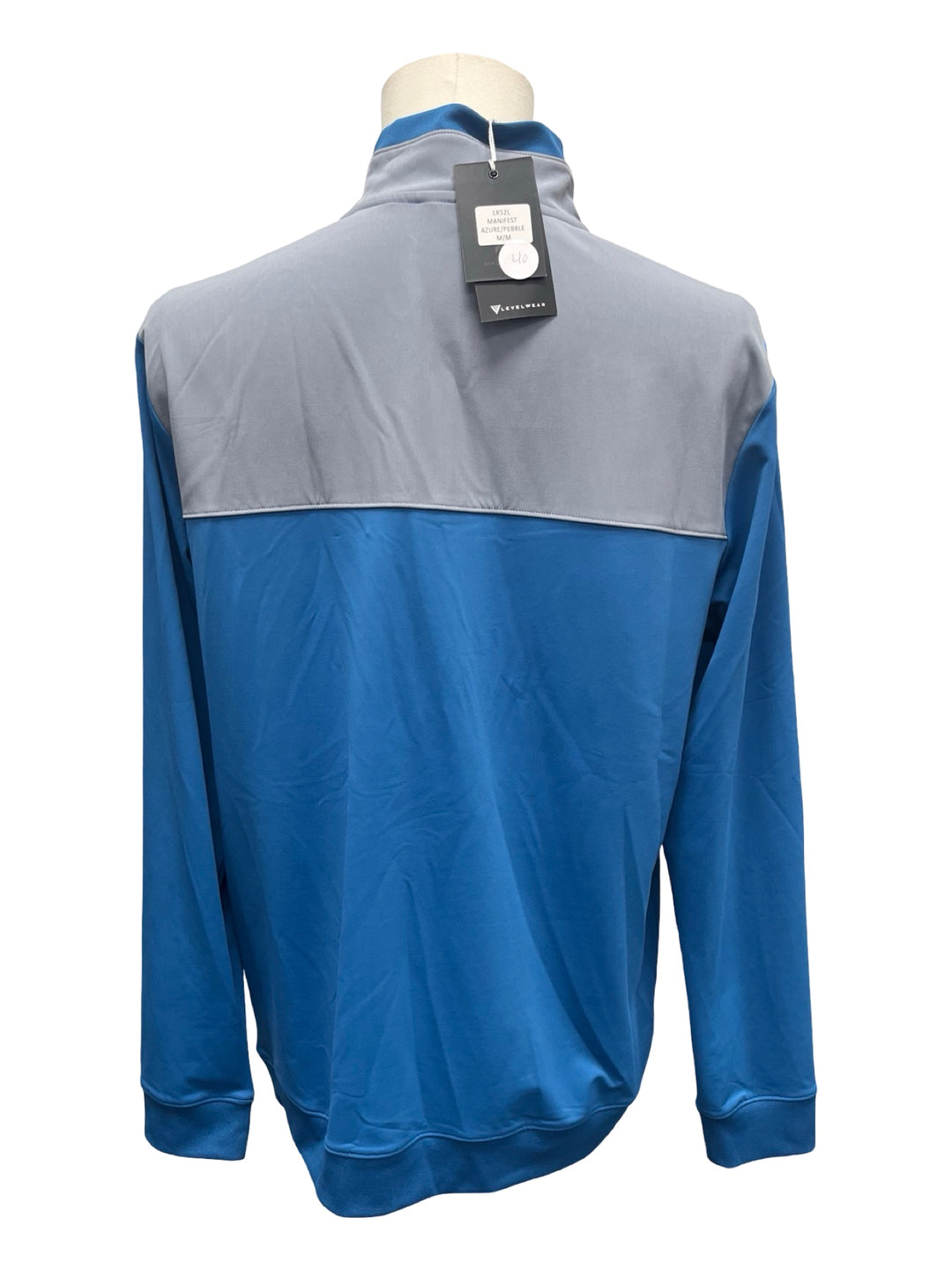 Mens Levelwear Manifest Midlayer - Blue - Medium - NWT (FINAL SALE ITEM)