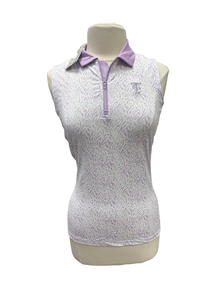 Levelwear Ripple Sleeveless Polo Tank - Purple - Small - NWT (FINAL SALE ITEM)