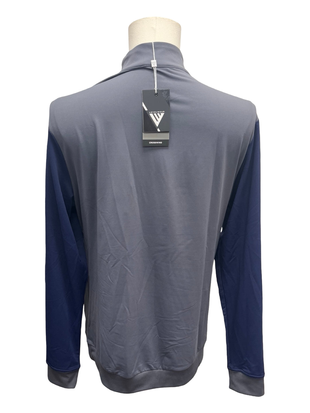 Mens Levelwear Crosswind Midlayer - Navy/Gray - Medium - NWT (FINAL SALE ITEM)