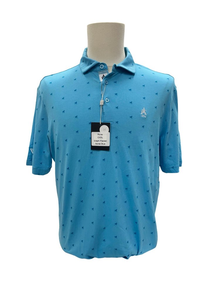 Mens Levelwear Rover Polo Top - Blue - Medium (FINAL SALE ITEM)