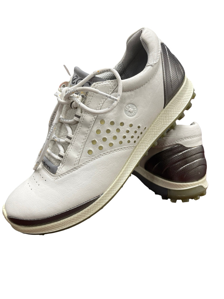 ECCO BIOM Womens Golf Shoe-Size 7- White/Pewter