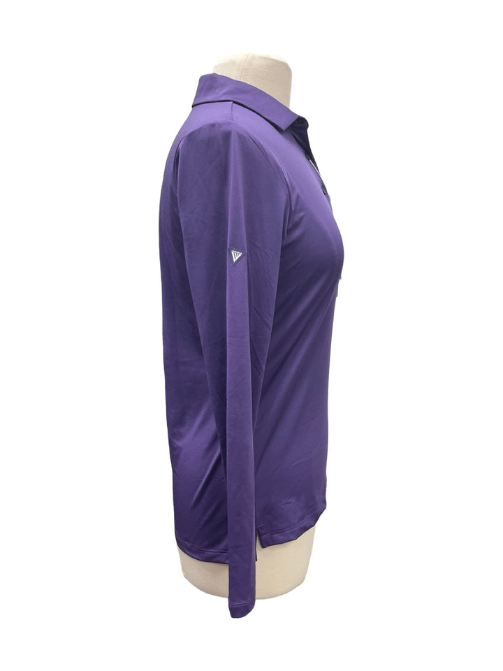 Levelwear Canyon Long Sleeve Polo - Purple - Small - NWT (FINAL SALE ITEM)