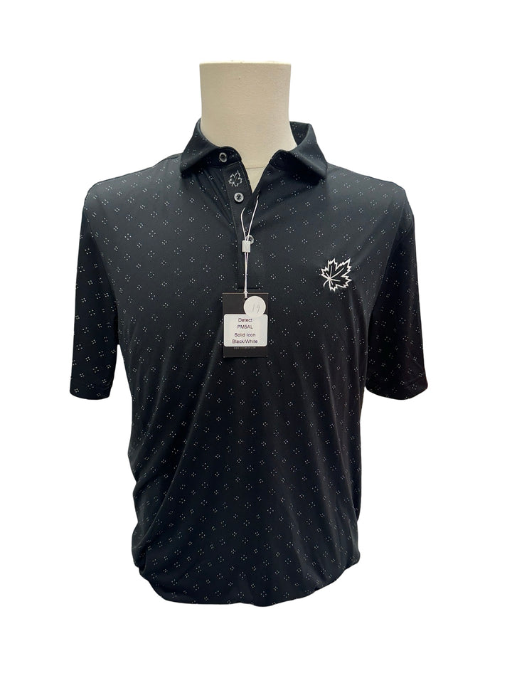 Mens Levelwear Detect Polo Top - Black - Medium (FINAL SALE ITEM)