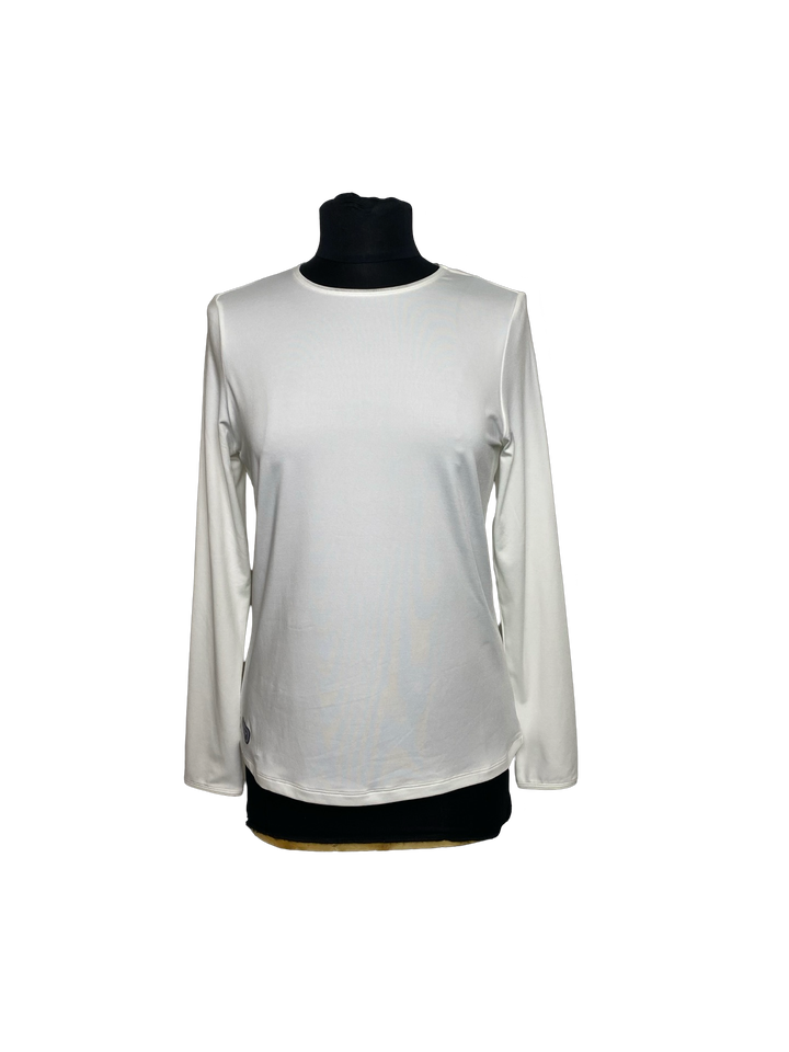 LevelWear Verve Strap Long Sleeve Top in White- Small (FINAL SALE ITEM)