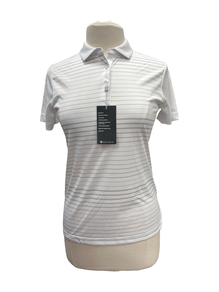 Levelwear Breeze Polo Top - White - Small - NWT (FINAL SALE ITEM)