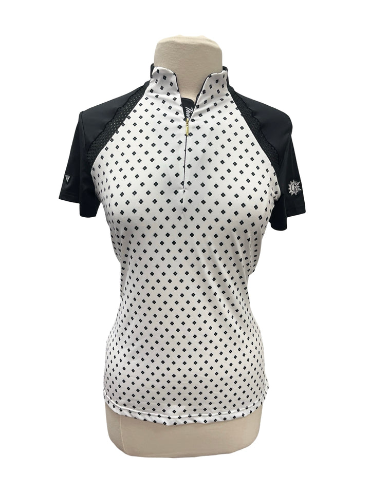 Levelwear Charm Golf Short Sleeve - Black/White - Small (FINAL SALE ITEM)