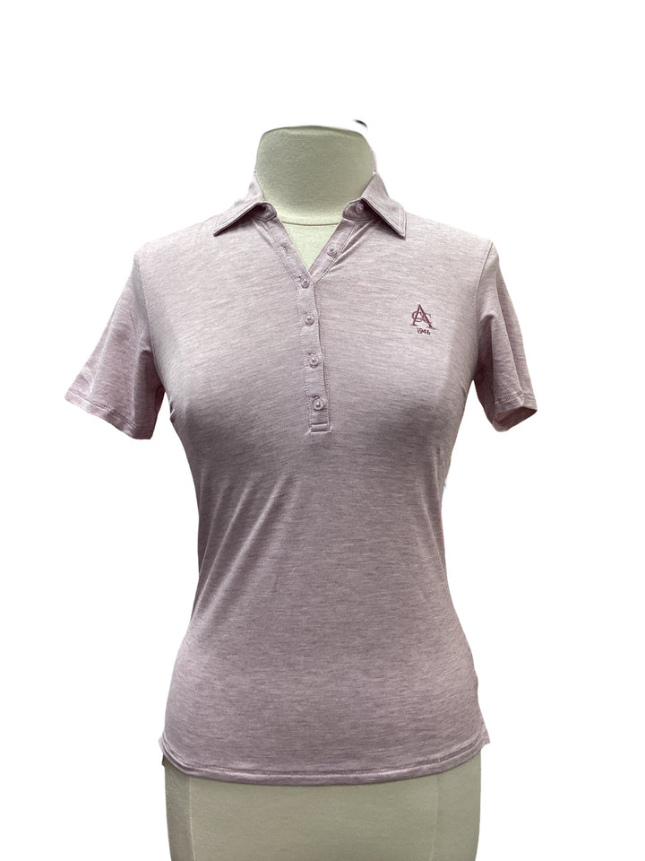 Travis Matthew Featherweight Active Short Sleeve Polo - Heather Mauve Shadows