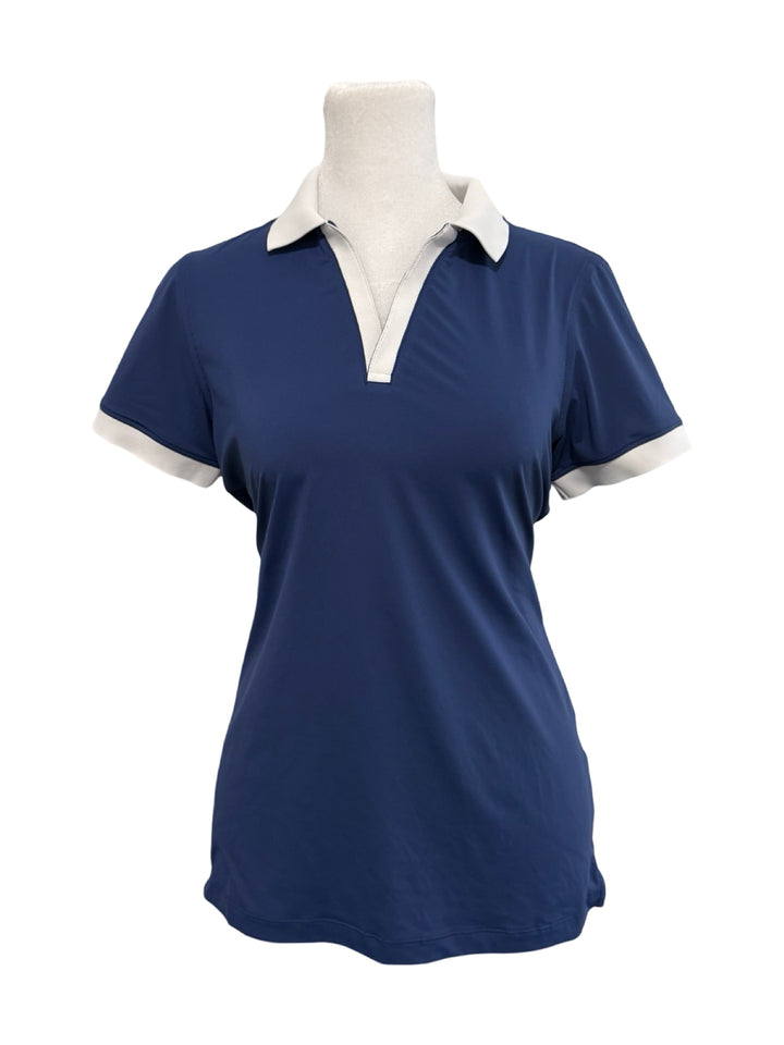 Peter Millar Drop V Polo Tee - Blue - Small