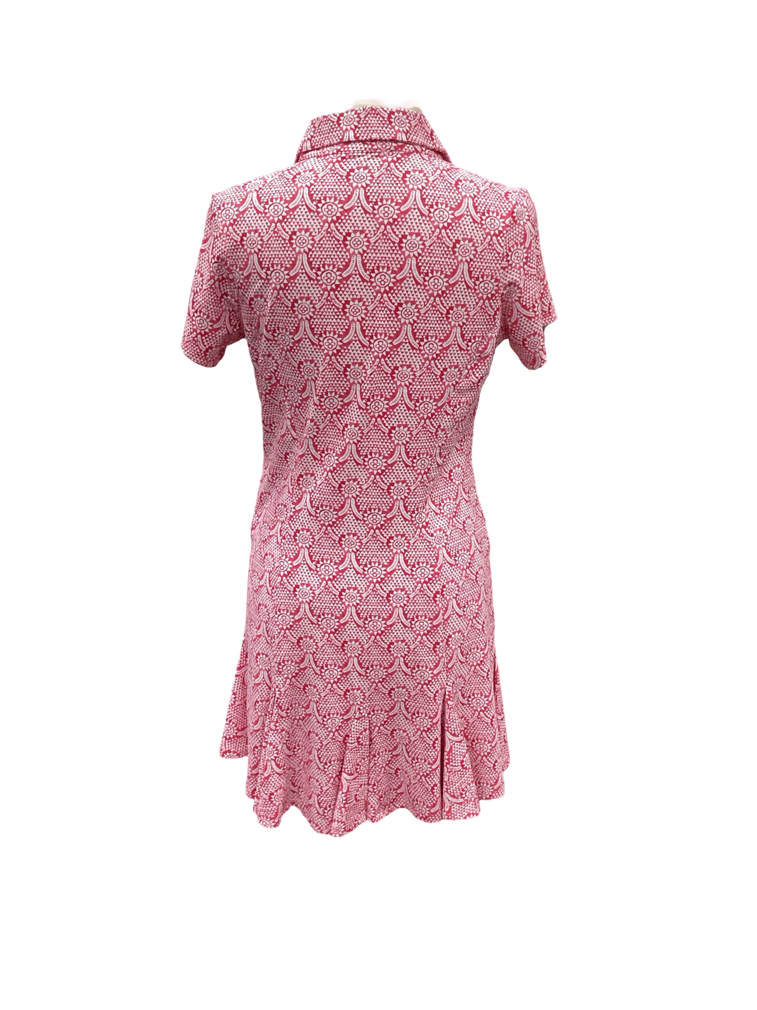 IBKUL Leslie Print Short Sleeve Godet Dress- Small