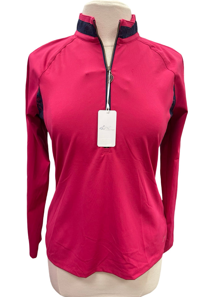 Greg Norman Half Zip Long Sleeve Pull Over - French Parfait - Medium