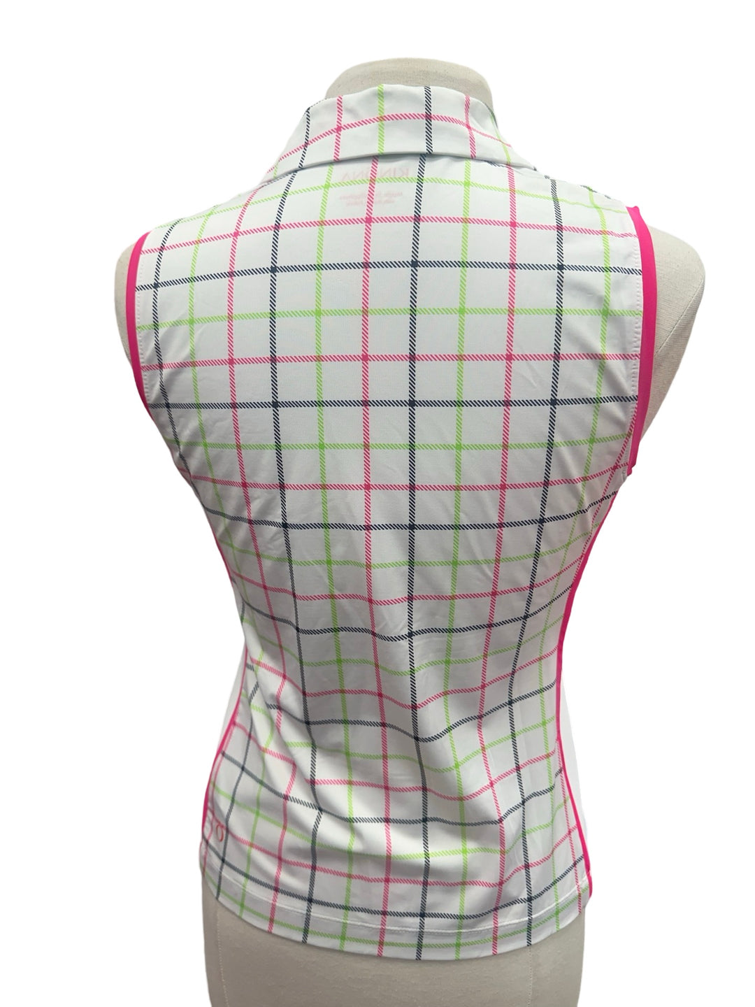 Kinona Swing Away Sleeveless Golf Top - Tattersall Plaid - Small