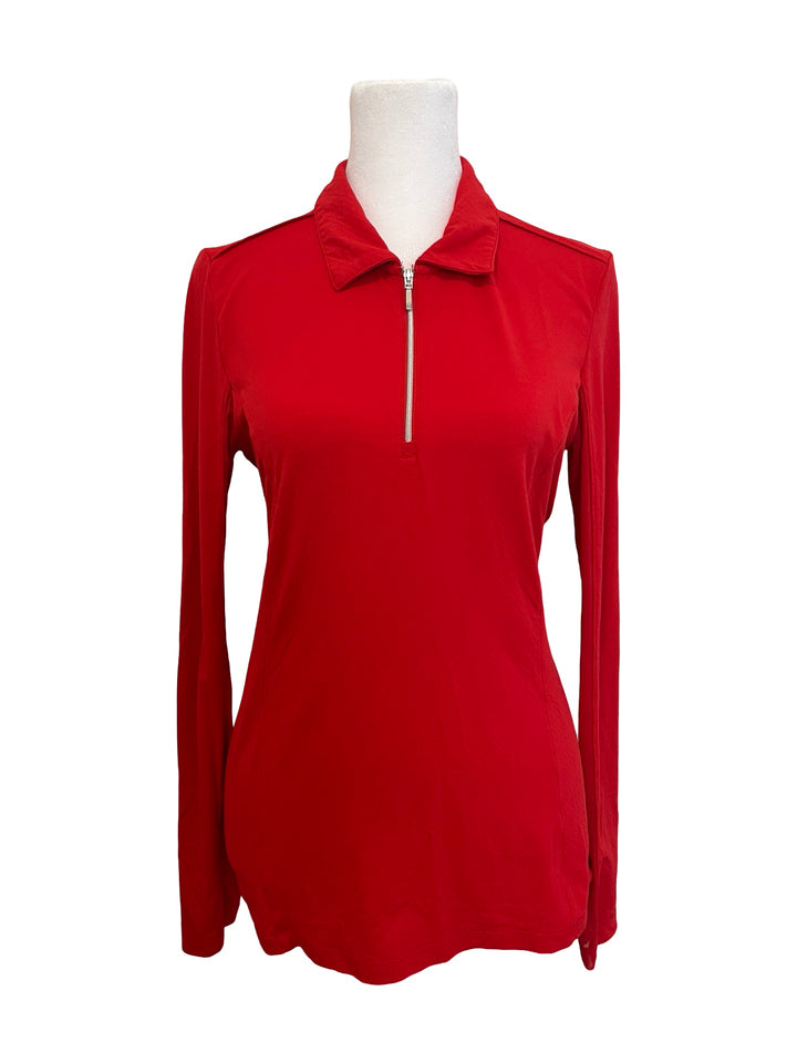 Nivo Long Sleeve Quarter Zip - Small - Red