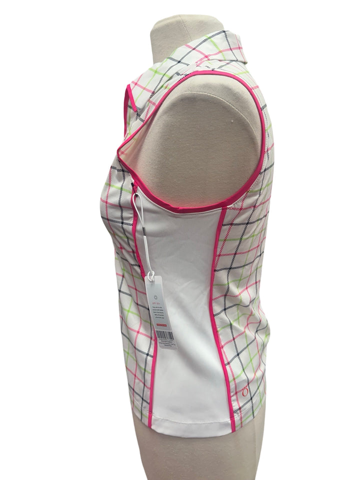 Kinona Swing Away Sleeveless Golf Top - Tattersall Plaid - Small