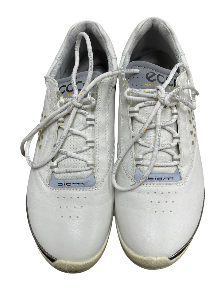 ECCO BIOM Womens Golf Shoe-Size 7- White/Pewter