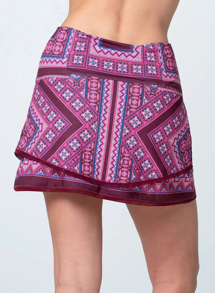 Lucky In Love Women's Golf Skort (15.5") - Positano Raspberry