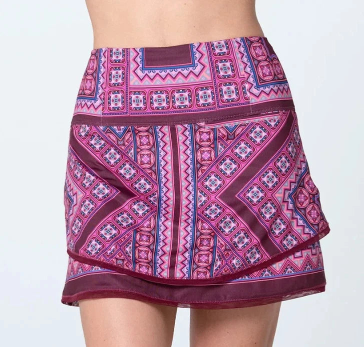 Lucky In Love Women's Golf Skort (15.5") - Positano Raspberry