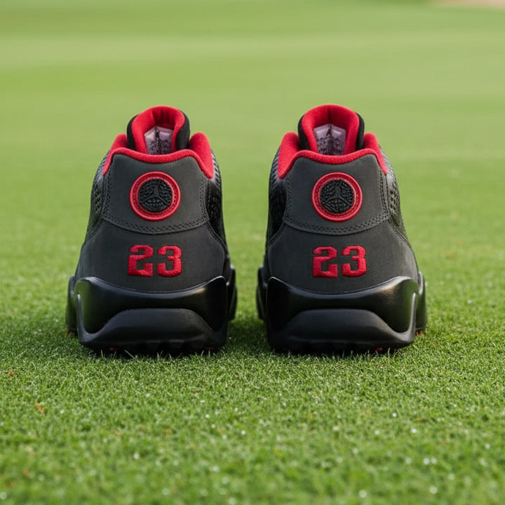 Nike Men's Air Jordan 9 G - Black/Dark Charcoal/True Red
