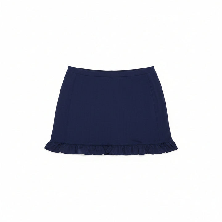 G-Lifestyle Womens Ruffle Skort (14') - Navy