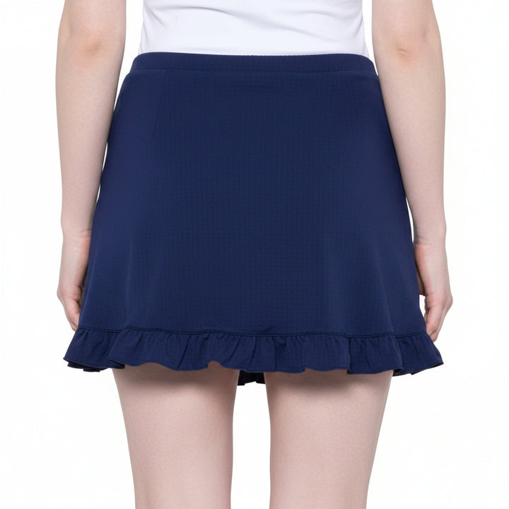 G-Lifestyle Womens Ruffle Skort (14') - Navy