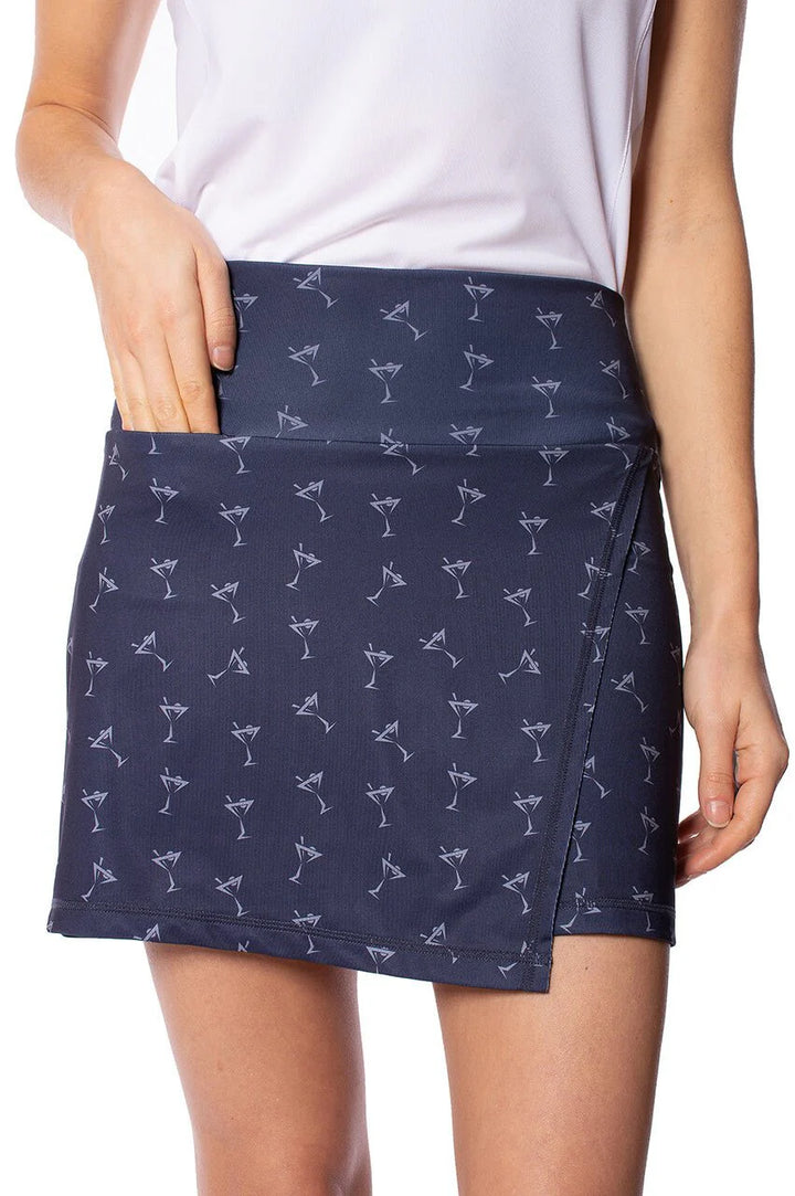 Golftini Womens Shaken Asymmetrical Skort (16) - Navy